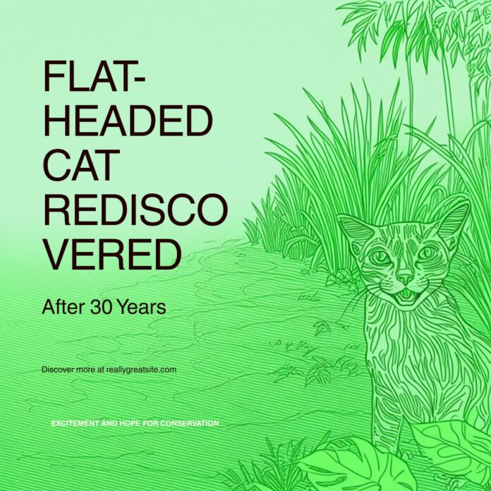 แมวหัวแบน Flat-headed Cat พบในเขตรักษาพันธุ์สิรินธร ไทย 2569